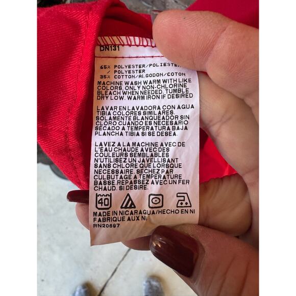 Dickies Short Sleeve Work Shirt-Red-Size 2XL - Picture 3 of 4